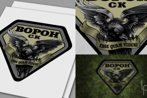 Разработка шеврона для страйкбольной команды "Ворон"