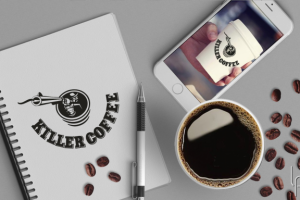 Логотип для сети мобильных кофеен "Killer coffee"