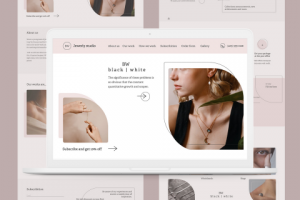 Landing page for jewerly house Black and White
