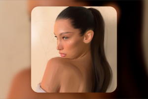 Bella Hadid, portrait