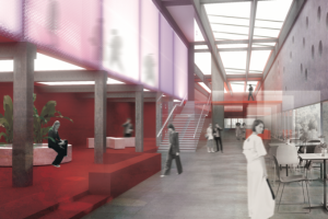 Общественные пространства. Интерьер кинотеатра.