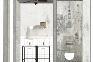 Концептуальный коллаж. Санузел ресторана в Санкт-Петербурге