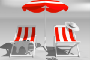 Пляж. Отдых. ЧБ