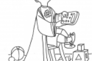 Шмуцтитул для книги с развивающими играми для малышей.