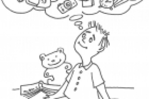 Шмуцтитул для книги с развивающими играми для малышей.