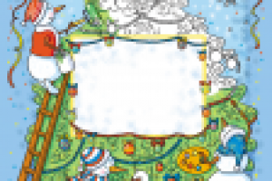 Обложка к новогодней раскраске.