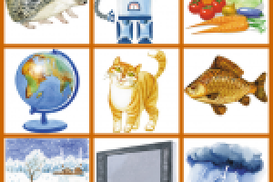 Для набора логопедических карточек.