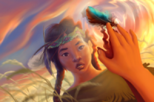 Вода. Воздух. Свобода. (цифровая живопись)