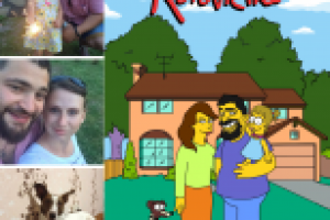 Семейный портрет в стиле "The Simpsons"
