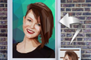 портрет в стиле лоу-поли