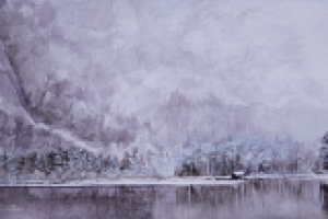 зимний пейзаж (акварель)