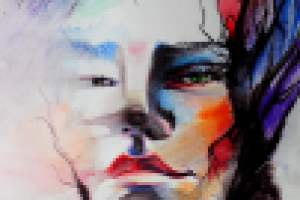 Стилизация портрета (акварельные карандаши)