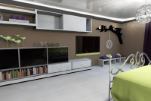 Дизайн-проект двухкомнатной квартиры. спальня