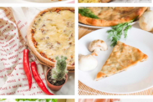 Фотосессия для аккаунта доставки пирогов.