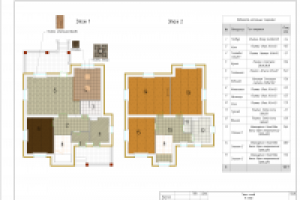 Коттедж. План полов.