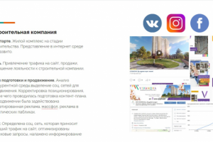 Строительная компания. продвижение в соц.сетях