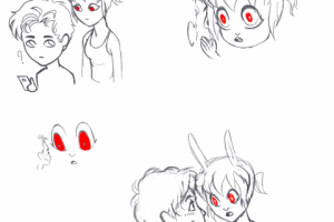 Наброски персонажей для анимации