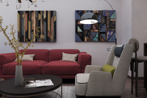 Дизайн интерьера гостиной, кухни и спальни квартиры.