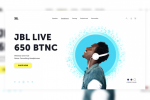 Первый экран для посадочной страницы «JBL»