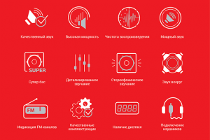 Иконки для аудиотхники