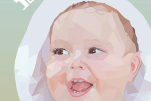 портрет в Low poly