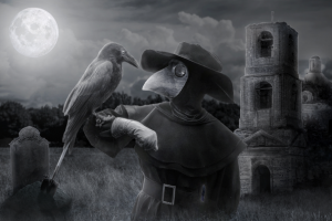 Фотоманипуляция в чёрно-белом стиле