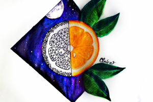 Рисунок из серии "Космические фрукты"