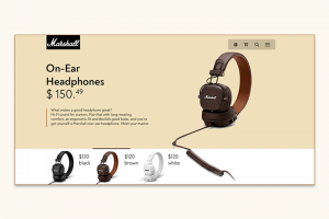 Дизайн первого экрана для интернет магазина техники