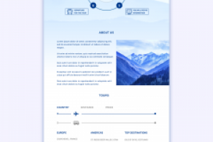 Landing Page для туристической компании