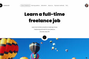 Первый экран на тему фриланса