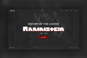 Концепт дизайн сайта группы Rammstein