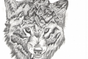 Эскиз татуировки .Простой карандаш,линер