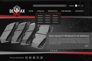 Дизайн сайта производителя автомобильных колодок DENNAX