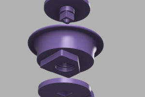 Моделирование и печать редкой детали VAG