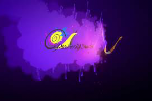 3 д заставка мастерской кастомной живописи с использованием лого