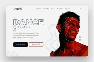 Дизайн интерфейса для студии танцев