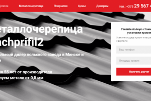 Лендинг для контекстной рекламы кровельных материлов