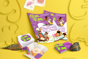 Логотип и полиграфия для детской кондитерской ДЖЕМ