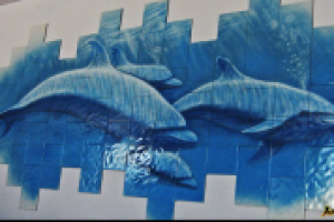 аэрография в магазине по продаже кафеля