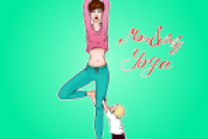 Иллюстрация "йога", вектор (illustrator) .