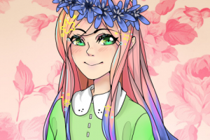 Девочка с цветами.