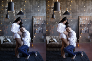 Беременная до/после