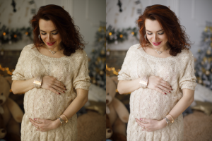 Беременная до/после