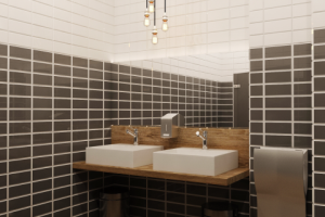 Дизайн санузла лофт-бара