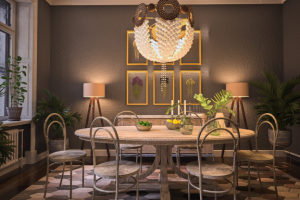 Дизайн интерьера гостиной в рустикальном стиле