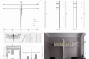 Design of bookshelves complex