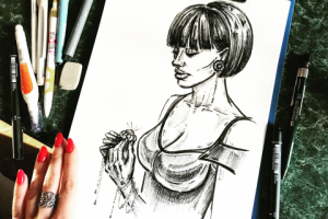 Скетч портрет графика