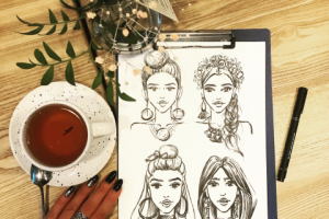 Скетчи причесок