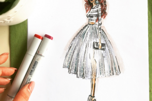 Скетч комплекта с юбкой