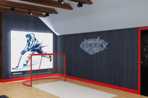 спорт зал хоккеиста в частном доме